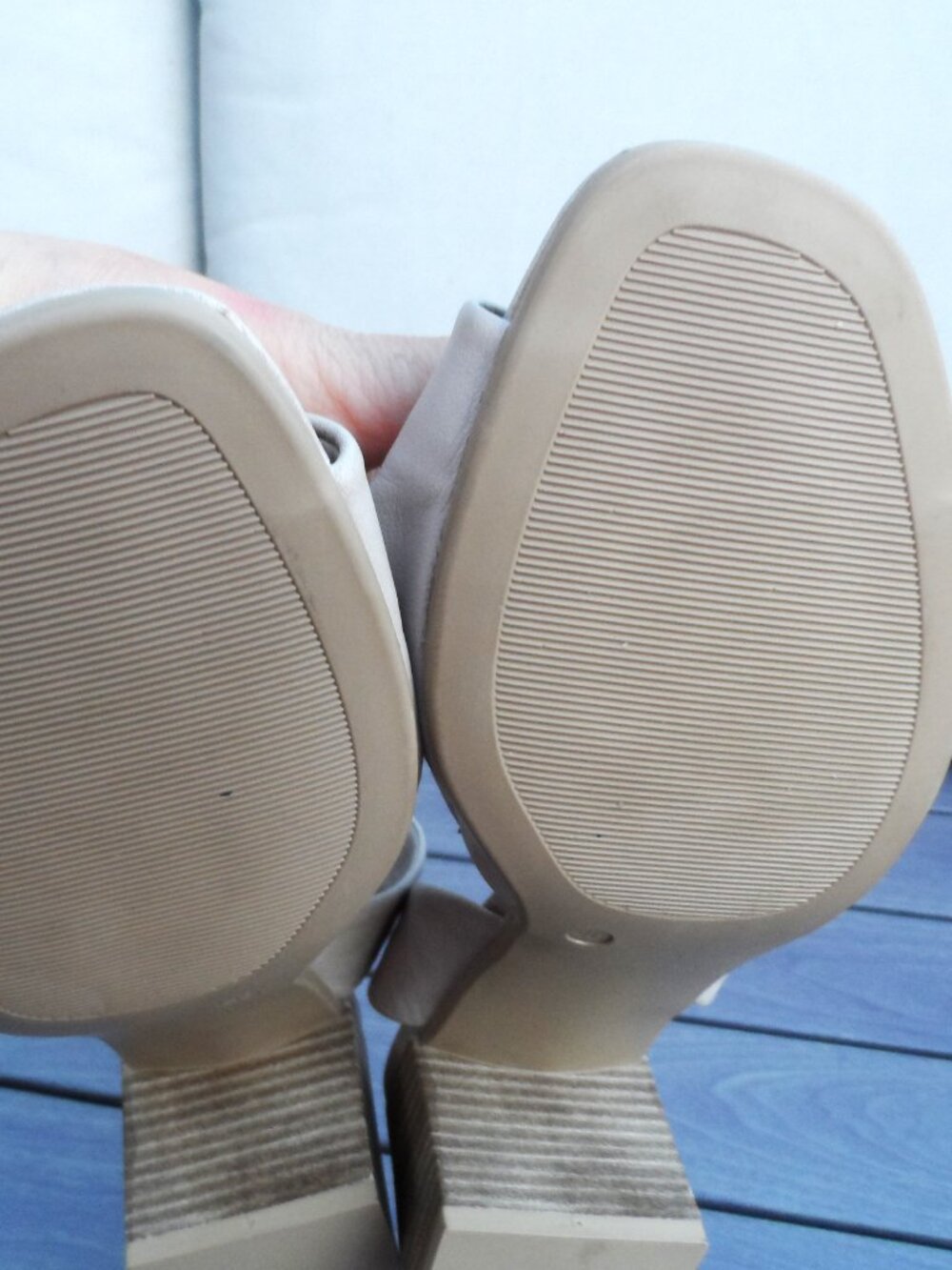 Bueno- slingback light beige sandals sz., 9 - Picture 9 of 11